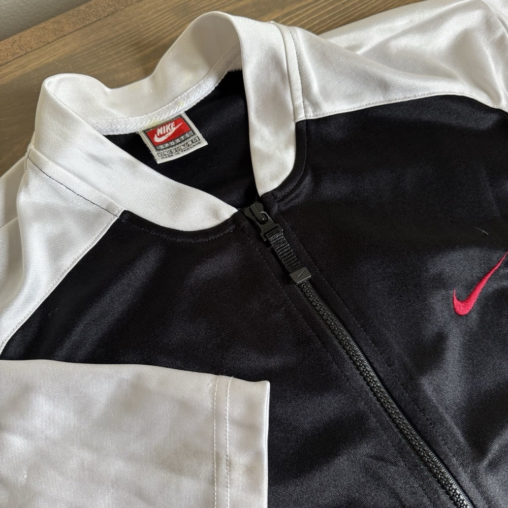 Nike Men's XL Vintage 90's Basketball Zip Up Warm‎ Up Short Sleeve Shirt